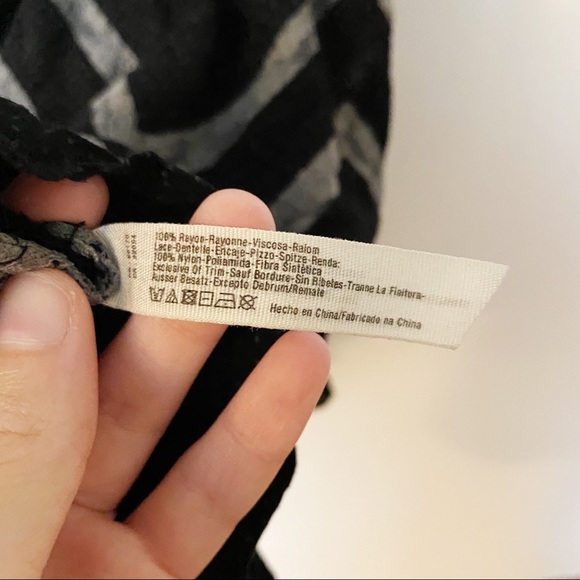 Free People Trapeze Ruffle Tank Tunic with dot and lace detail - Picture 8 of 8